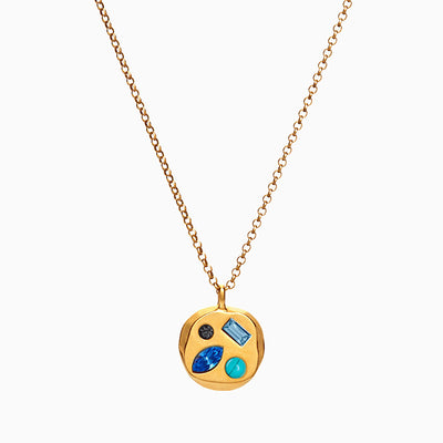 December Birthstone Necklace With Colored Gemstones