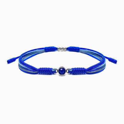 December Birthstone Round Bead Adjustable Braided Bracelet