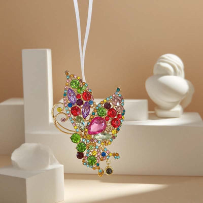 Personalized Photo Projection Diamond Hollow Butterfly Christmas Decoration Pendant