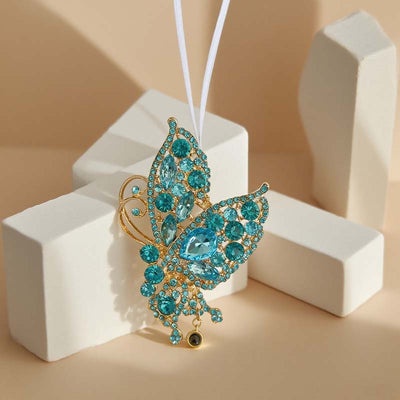 Personalized Photo Projection Diamond Hollow Butterfly Christmas Decoration Pendant
