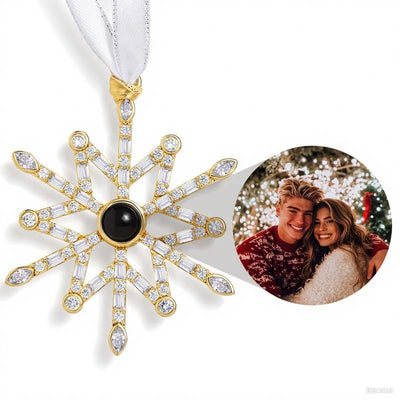 Personalized Photo Projection Five-Pointed Star Christmas Decoration Pendant