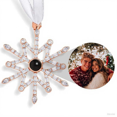 Personalized Photo Projection Five-Pointed Star Christmas Decoration Pendant
