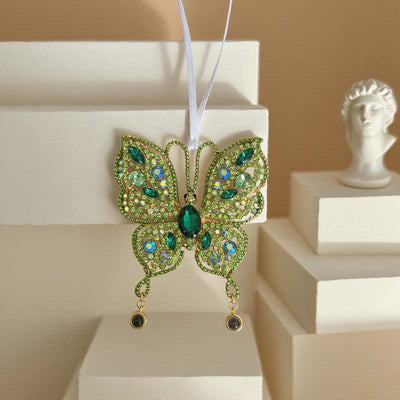 Personalized Photo Projection Full Diamond Crystal Butterfly Christmas Decoration Pendant