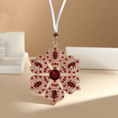 Personalized Photo Projection Diamond Snowflake Christmas Decoration Pendant