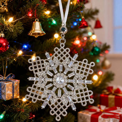 Personalized Photo Projection Vintage Snowflake Christmas Decoration Pendant