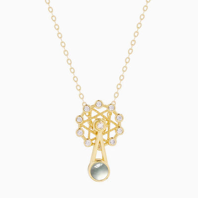 Projection Photo Customed Hexagonal Star With Diamonds Necklace