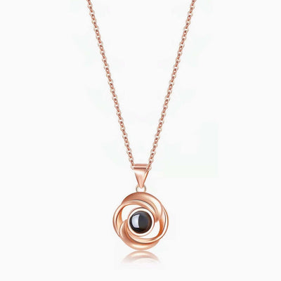 Projection Photo Customed Rose Necklace
