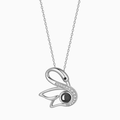 Projection Photo Customed Delicate Swan Necklace